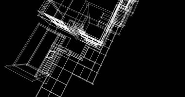 soyut mimari duvar kağıdı tasarımı, dijital konsept arkaplan