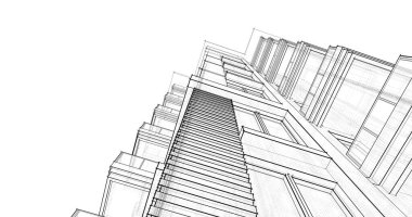 soyut mimari duvar kağıdı tasarımı, dijital konsept arkaplan