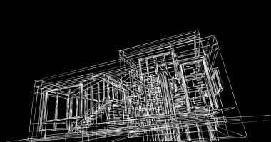 soyut mimari duvar kağıdı tasarımı, dijital konsept arkaplan