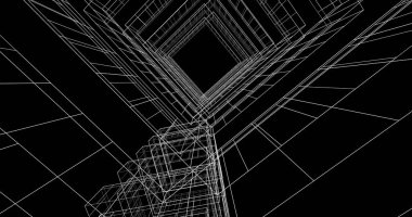 soyut mimari duvar kağıdı tasarımı, dijital konsept arkaplan