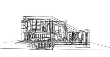soyut mimari duvar kağıdı tasarımı, dijital konsept arkaplan