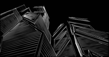 minimal geometrik şekiller, mimari çizgiler