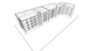 soyut mimari duvar kağıdı tasarımı, dijital konsept arkaplan