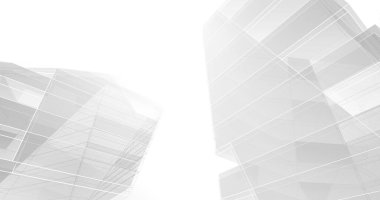 Mimari sanat konseptinde soyut çizgiler, minimum geometrik şekiller. 