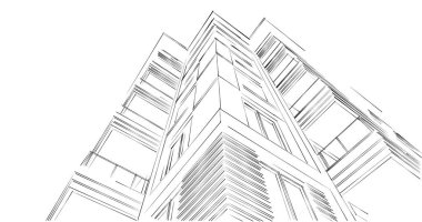 soyut mimari duvar kağıdı tasarımı, dijital konsept arkaplan