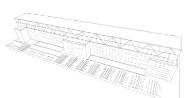 soyut mimari duvar kağıdı tasarımı, dijital konsept arkaplan