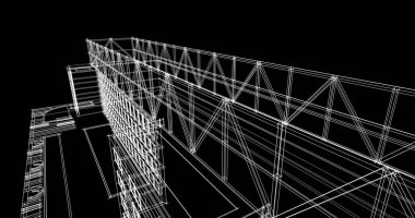 soyut mimari duvar kağıdı tasarımı, dijital konsept arkaplan