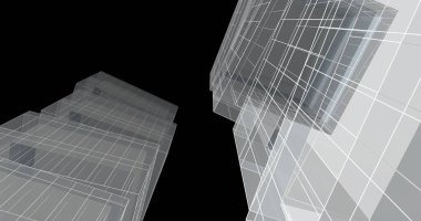 soyut mimari duvar kağıdı tasarımı, dijital konsept arkaplan