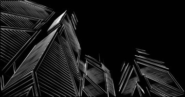 minimal geometrik şekiller, mimari çizgiler