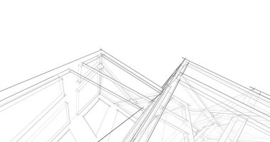 soyut mimari duvar kağıdı tasarımı, dijital konsept arkaplan