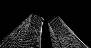 soyut mimari duvar kağıdı tasarımı, dijital konsept arkaplan