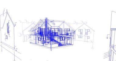 soyut mimari duvar kağıdı tasarımı, dijital konsept arkaplan