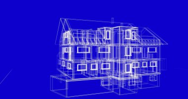 Mimari sanat konseptinde soyut çizgiler, minimum geometrik şekiller. 