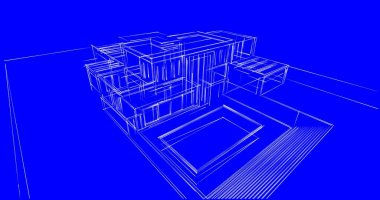 soyut mimari duvar kağıdı tasarımı, dijital konsept arkaplan