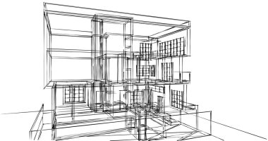 soyut mimari duvar kağıdı tasarımı, dijital konsept arkaplan