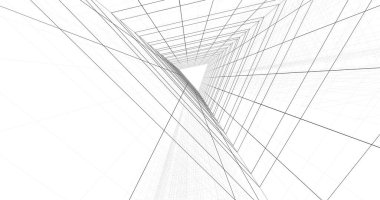 soyut mimari duvar kağıdı tasarımı, dijital konsept arkaplan