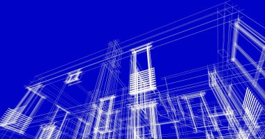 soyut mimari duvar kağıdı tasarımı, dijital konsept arkaplan