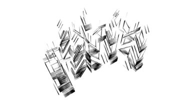 minimal geometrik şekiller, mimari çizgiler