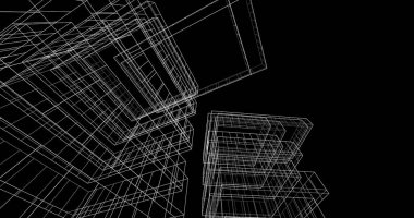 soyut mimari duvar kağıdı tasarımı, dijital konsept arkaplan