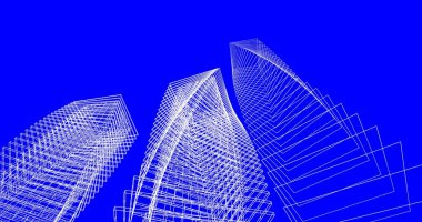 soyut mimari duvar kağıdı tasarımı, dijital konsept arkaplan