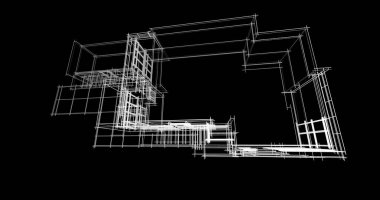 soyut mimari duvar kağıdı tasarımı, dijital konsept arkaplan