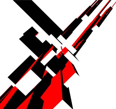 Mimari sanat konseptinde soyut çizgiler, minimum geometrik şekiller. 