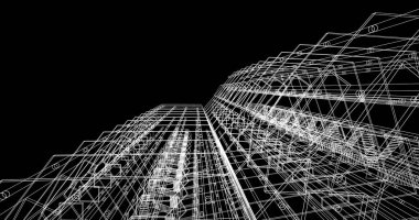 soyut mimari duvar kağıdı tasarımı, dijital konsept arkaplan