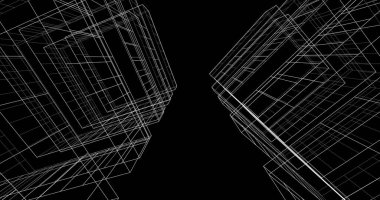 soyut mimari duvar kağıdı tasarımı, dijital konsept arkaplan