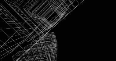 soyut mimari duvar kağıdı tasarımı, dijital konsept arkaplan