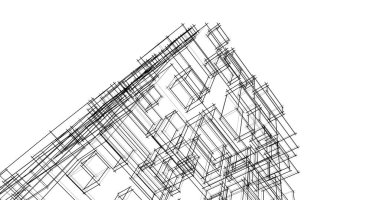 soyut mimari duvar kağıdı tasarımı, dijital konsept arkaplan