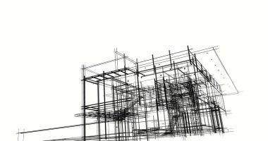 minimal geometrik şekiller, mimari çizgiler