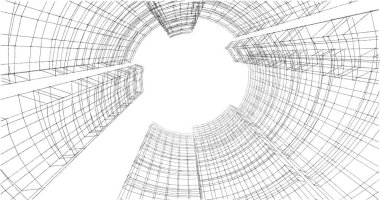 soyut mimari duvar kağıdı tasarımı, dijital konsept arkaplan