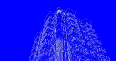 soyut mimari duvar kağıdı tasarımı, dijital konsept arkaplan