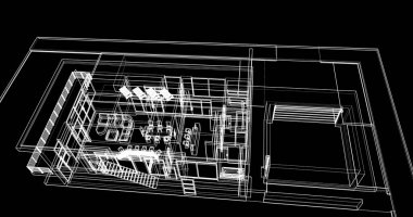 soyut mimari duvar kağıdı tasarımı, dijital konsept arkaplan