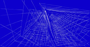 soyut mimari duvar kağıdı tasarımı, dijital konsept arkaplan