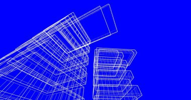 soyut mimari duvar kağıdı tasarımı, dijital konsept arkaplan