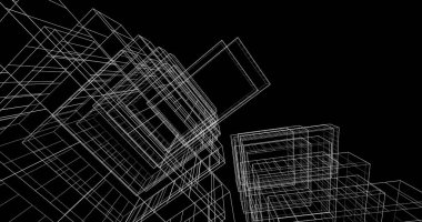 soyut mimari duvar kağıdı tasarımı, dijital konsept arkaplan