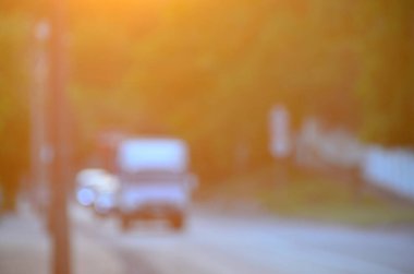 Bulanık şehir. Renkli soyut arkaplan