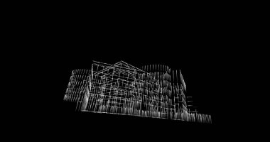 soyut mimari duvar kağıdı tasarımı, dijital konsept arkaplan