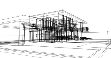 soyut mimari duvar kağıdı tasarımı, dijital konsept arkaplan