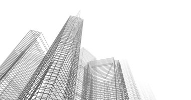 soyut mimari duvar kağıdı tasarımı, dijital konsept arkaplan