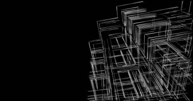 soyut mimari duvar kağıdı tasarımı, dijital konsept arkaplan