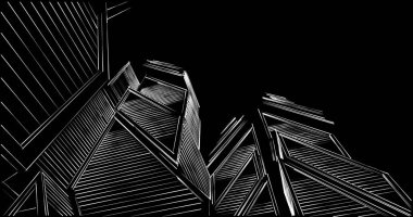 minimal geometrik şekiller, mimari çizgiler