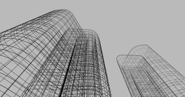 soyut mimari duvar kağıdı tasarımı, dijital konsept arkaplan