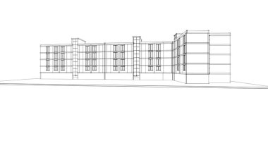 soyut mimari duvar kağıdı tasarımı, dijital konsept arkaplan