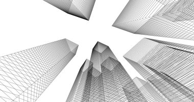 soyut mimari duvar kağıdı tasarımı, dijital konsept arkaplan