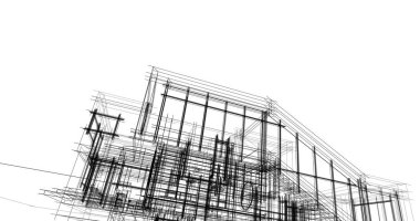 soyut mimari duvar kağıdı tasarımı, dijital konsept arkaplan