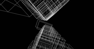 soyut mimari duvar kağıdı tasarımı, dijital konsept arkaplan