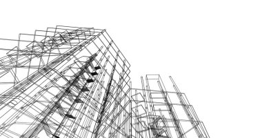 soyut mimari duvar kağıdı tasarımı, dijital konsept arkaplan