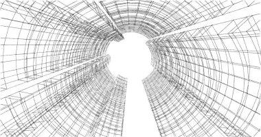 soyut mimari duvar kağıdı tasarımı, dijital konsept arkaplan